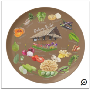Bahay kubo custom made plate - Learn the vegetables in the Bahay Kubo song