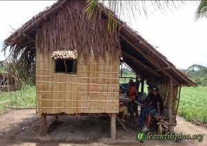 Many Filipinos live in Nipa huts "Bahay Kubo".