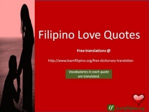 Filipino Love Quotes with English caption and audio