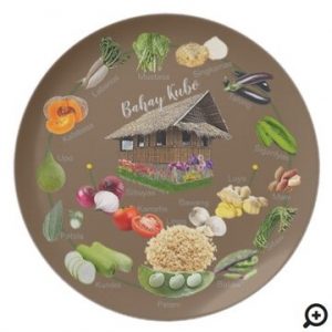 Bahay Kubo "learn Filipino vegetables" Dinner Plate