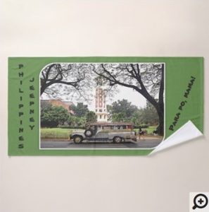 Philippines Jeepney "Para po, mama" Bath Towel