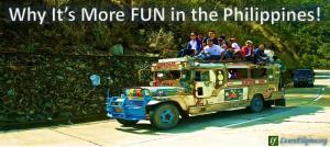 Jeepney with people on top, Philippines