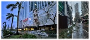 Messy streets in the Philippines brought by Typhoon